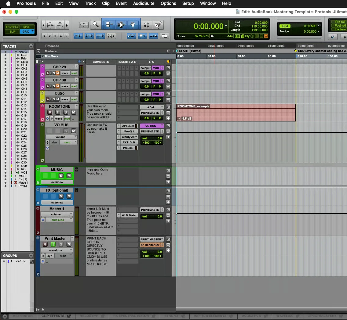 Audiobook Mastering Template Image 3