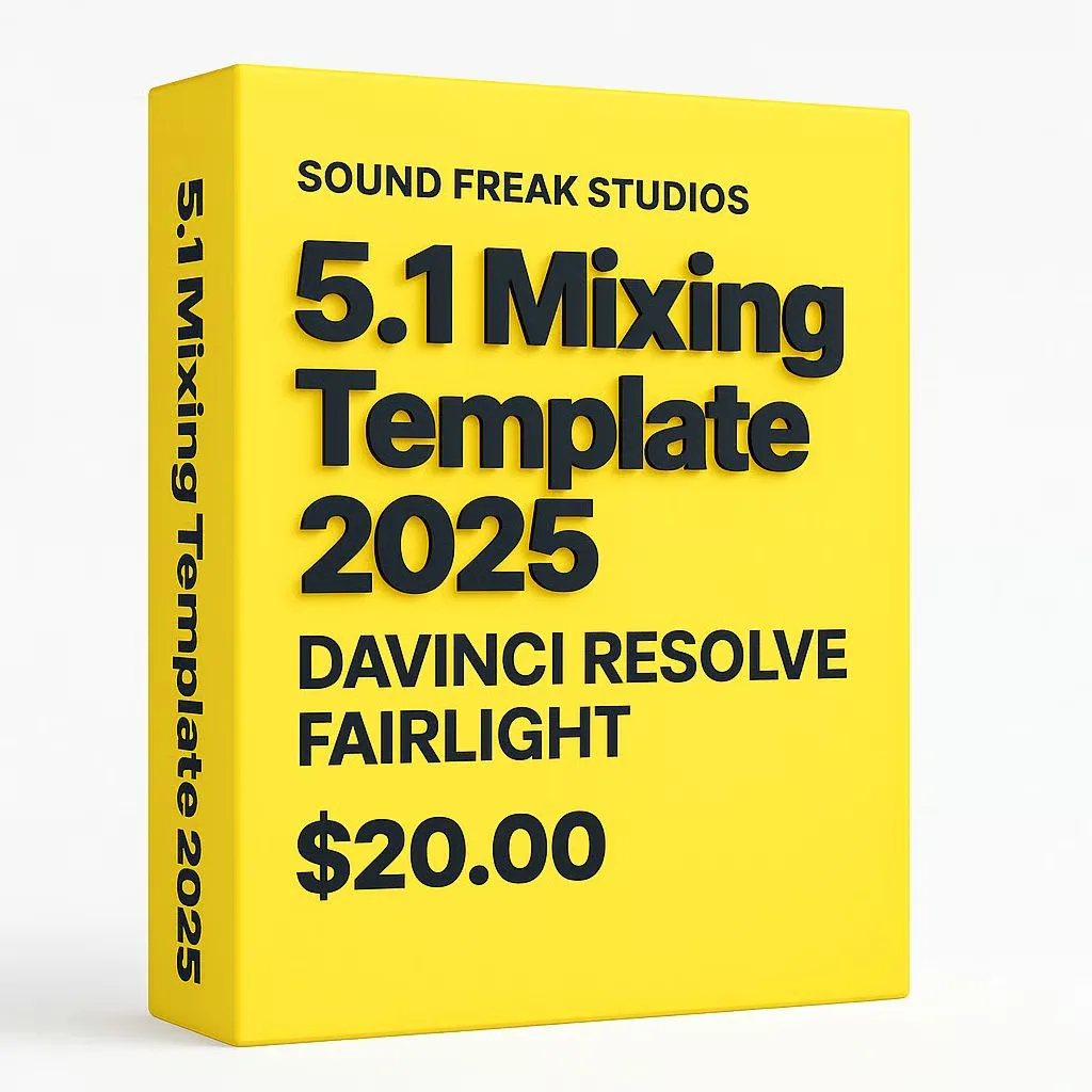 DaVinci Resolve Fairlight 5.1 Mixing Template – 2025 Edition