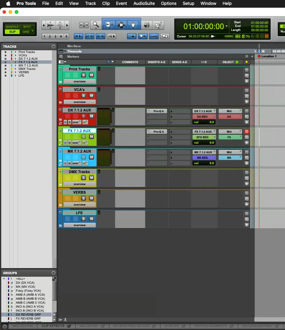 Dolby Atmos Mixing Template 2025 Protools Image 2