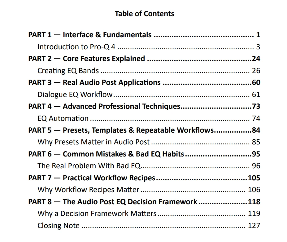 FabFilter Pro-Q 4 eBook product page preview