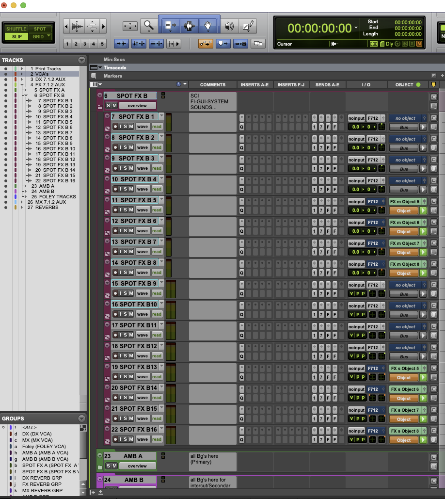 Podcast Binaural Mix Template – Spot FX B (16 tracks)