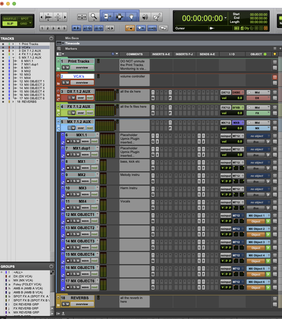 Podcast Binaural Mix Template – Music Tracks & Objects